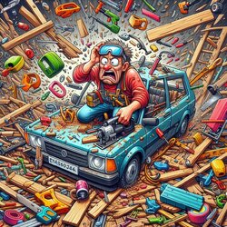 Beschreibung des Bildes (humoristisches DIY-Chaos)__ Stil Ein bunter, überzogener Comic- oder C.jpeg Beschreibung des Bildes (humoristisches DIY-Chaos)__ Stil Ein bunter, überzogener Comic- oder C.jpeg