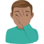 Sich an den Kopf fassender Mann: mittlerer Hautton :man_facepalming_tone3: 🤦🏽♂️