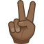 Siegeszeichen: mitteldunkler Hautton :v_tone4: ✌🏾